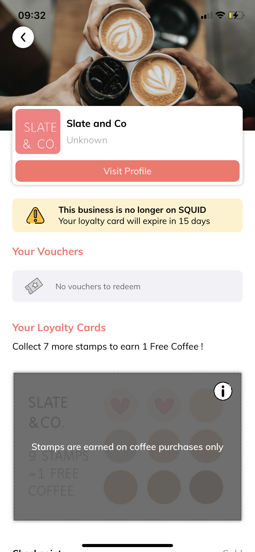 Squid stamp collection interface